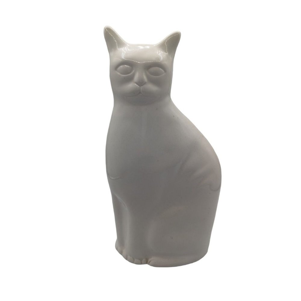 Vintage Enesco MCM White Ceramic 10” Cat - Picture 6 of 7